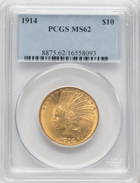 1914 $10 Indian Eagle PCGS MS62
