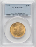 1914 $10 Indian Eagle PCGS MS62