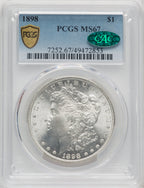 1898 $1 CAC Morgan Dollar PCGS MS67