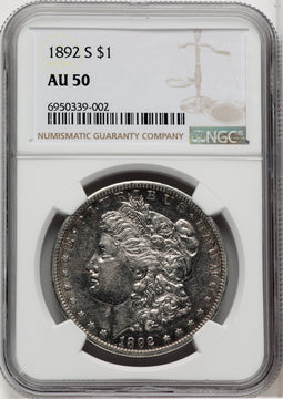 1892-S $1 Morgan Dollar NGC AU50 (768613040)