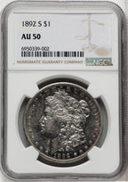 1892-S $1 Morgan Dollar NGC AU50 (768613040)