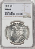 1878-S $1 Morgan Dollar NGC MS66 (768613001)