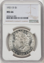 1921-D $1 Morgan Dollar NGC MS66 (768613005)