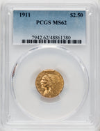 1911 $2.50 Indian Quarter Eagle PCGS MS62 (768613035)