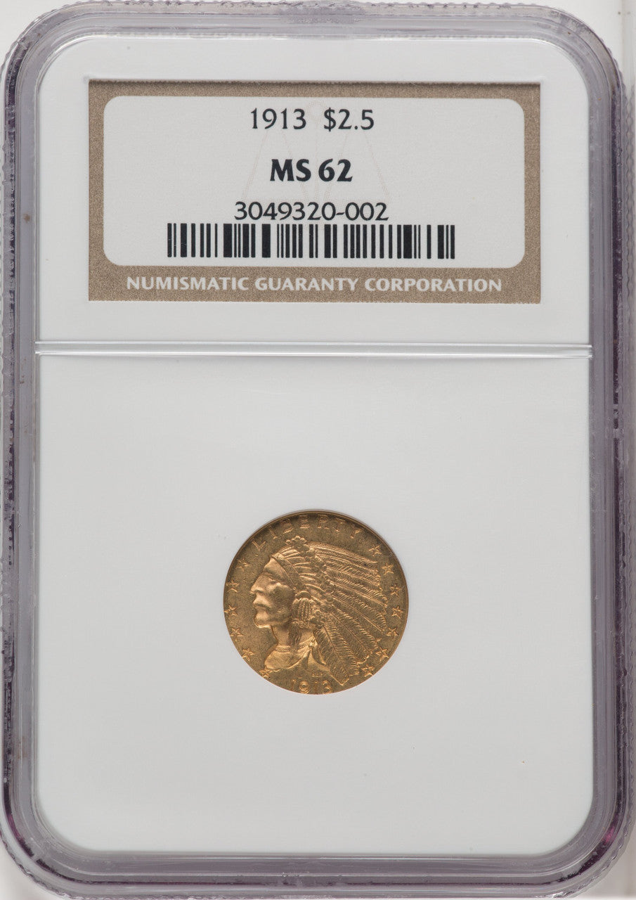 1913 $2.50 Indian Quarter Eagle NGC MS62 (519409181)