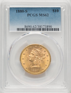 1880-S $10 Liberty Eagle PCGS MS62