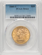 1880-S $10 Liberty Eagle PCGS MS62