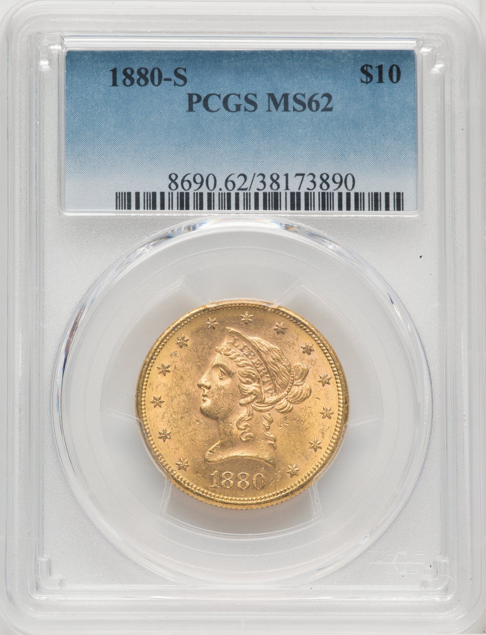 1880-S $10 Liberty Eagle PCGS MS62