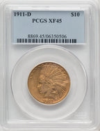 1911-D $10 Indian Eagle PCGS XF45