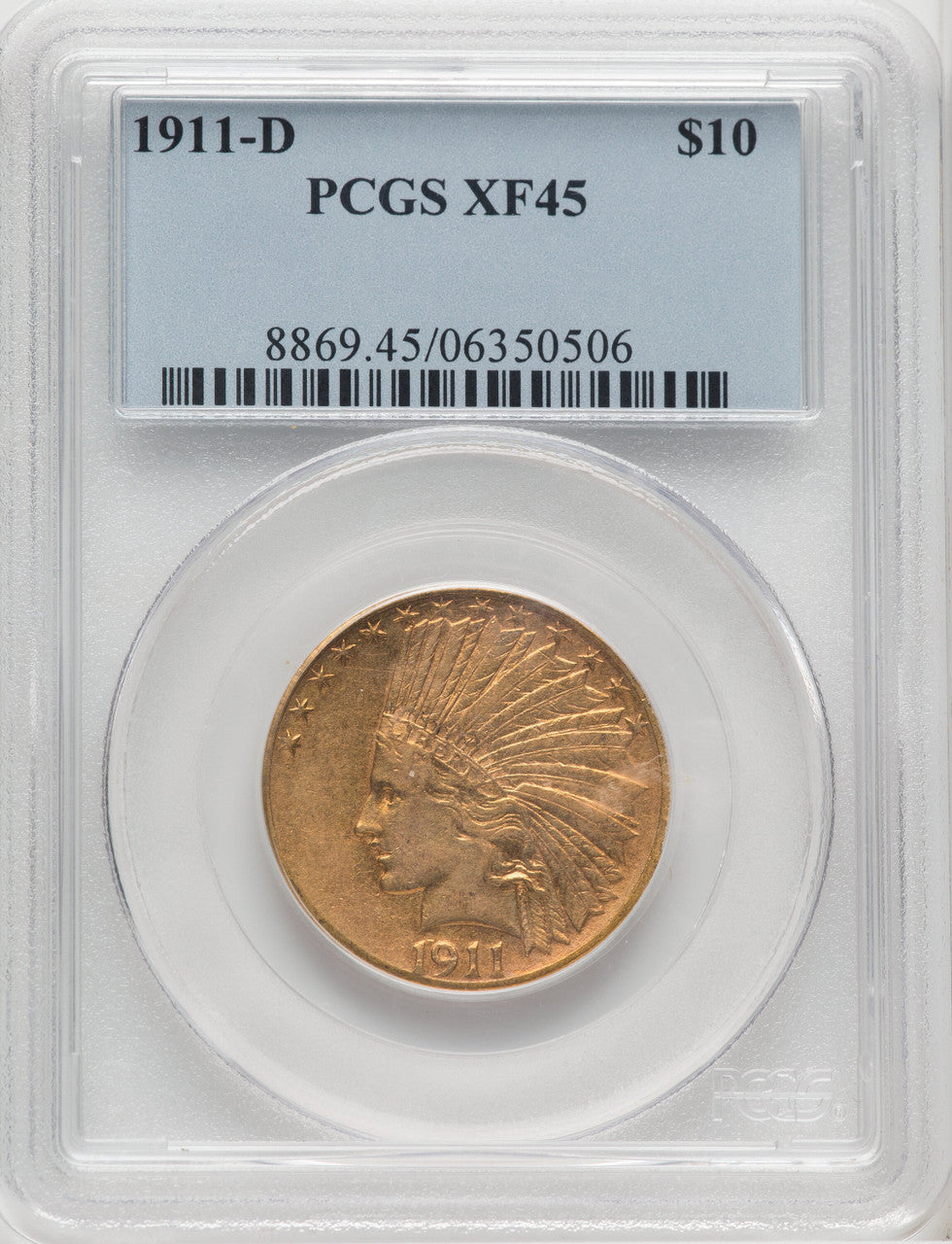 1911-D $10 Indian Eagle PCGS XF45