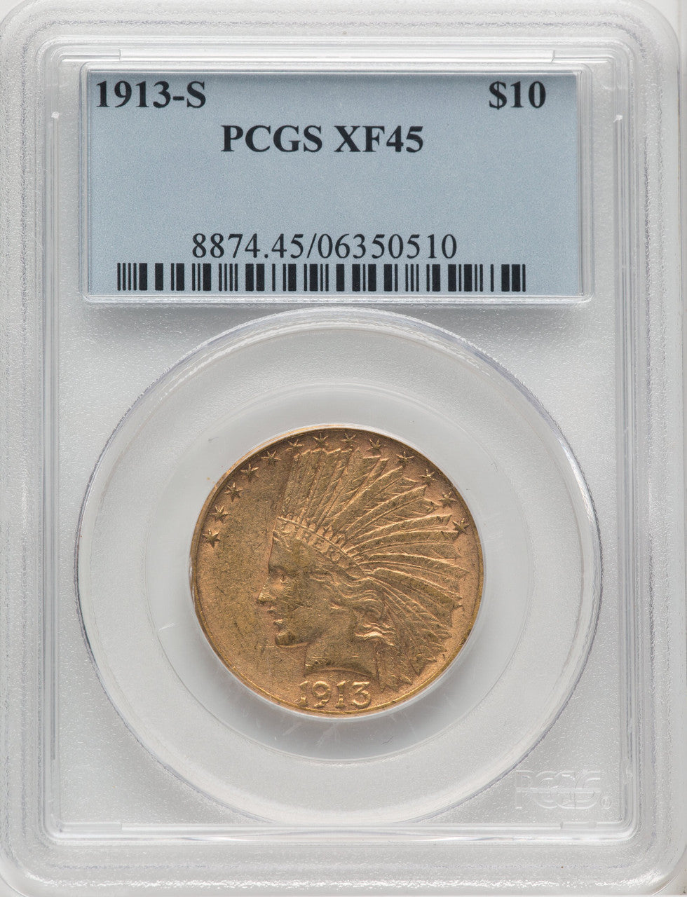 1913-S $10 Indian Eagle PCGS XF45