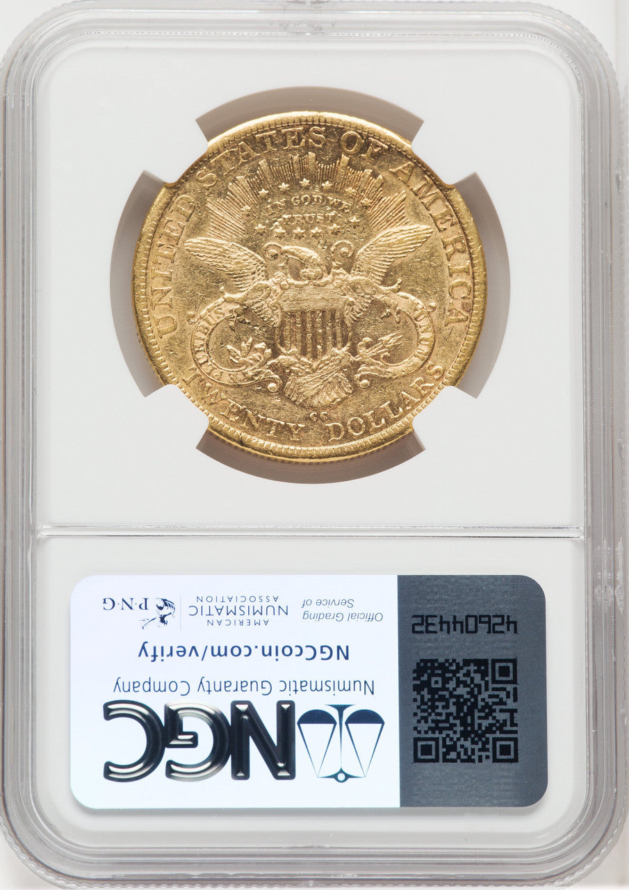 1883-CC $20 Liberty Double Eagle NGC AU53