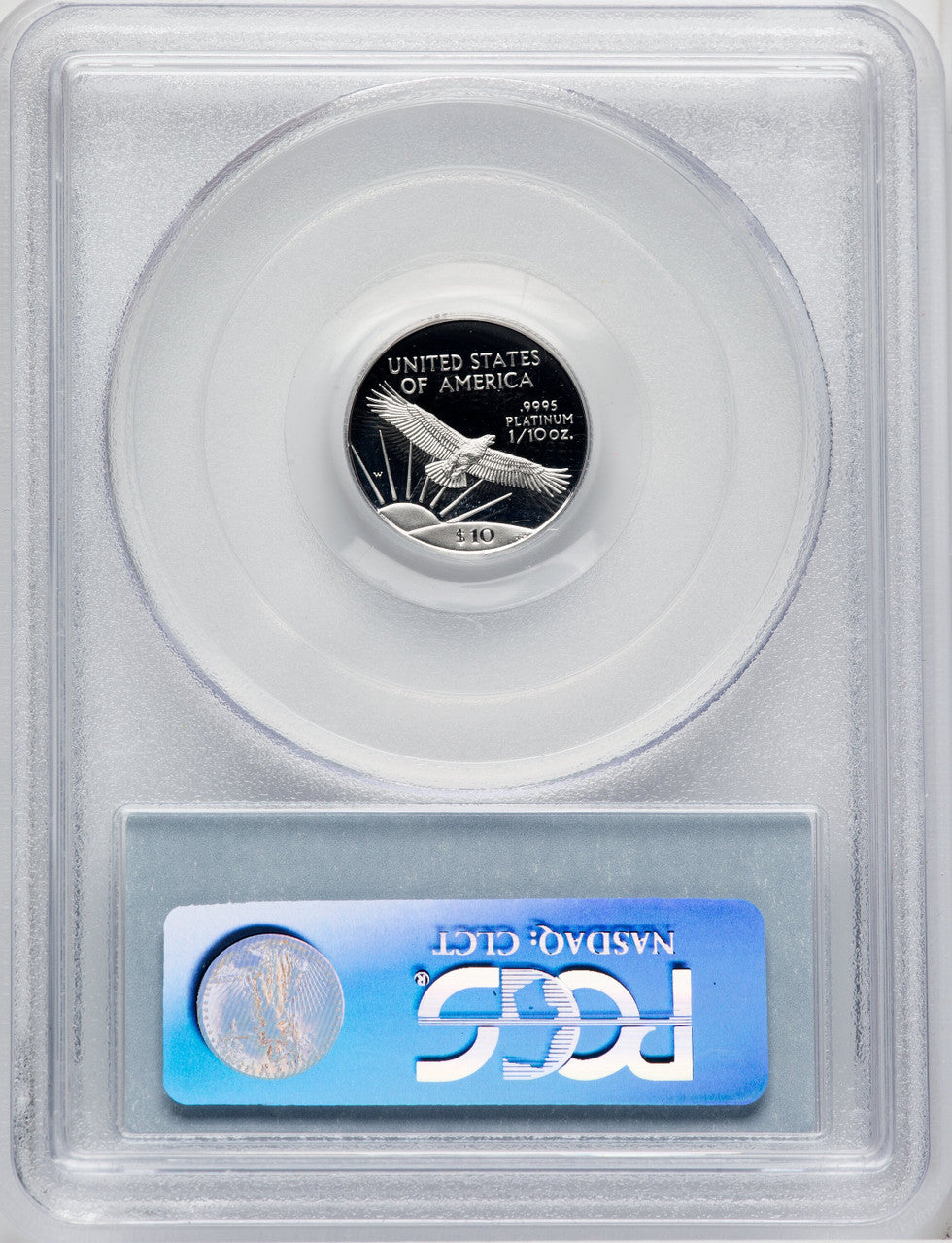 1997-W $10 Tenth-Ounce Platinum Blue Gradient PCGS PR70 (767230031)