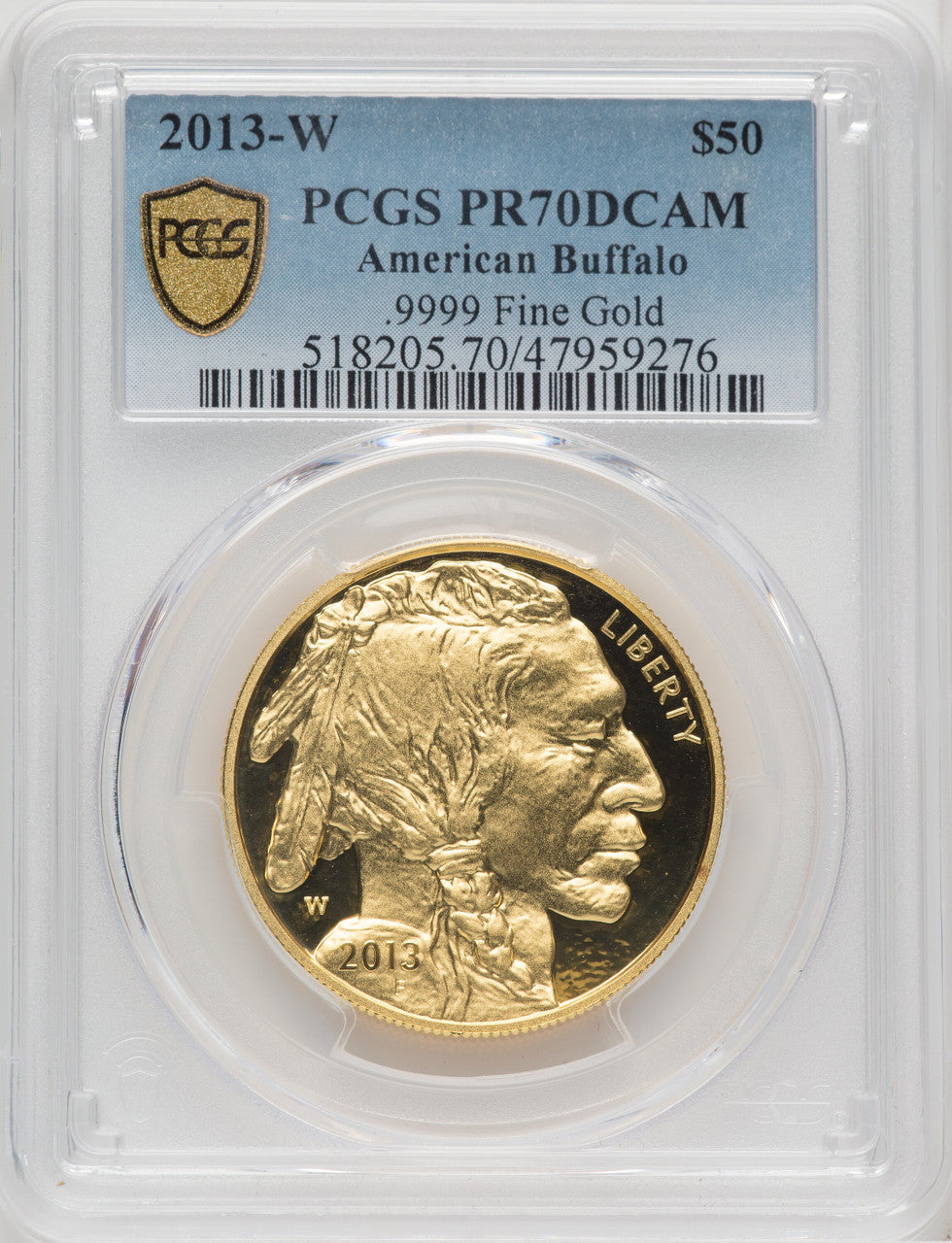 2013-W $50 Gold Buffalo PCGS PR70