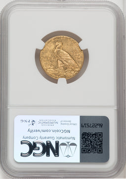 1912 $5 Indian Half Eagle NGC MS62