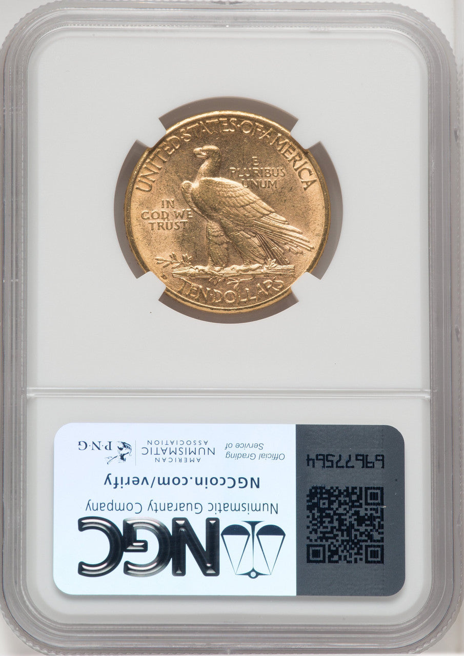 1908-D $10 MOTTO Indian Eagle NGC AU58