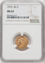 1915 $2.50 Indian Quarter Eagle NGC MS62 (506322012)