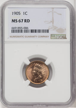 1905 1C RD Indian Cent NGC MS67 (767362001)