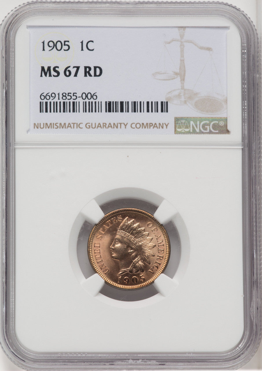 1905 1C RD Indian Cent NGC MS67 (767362001)