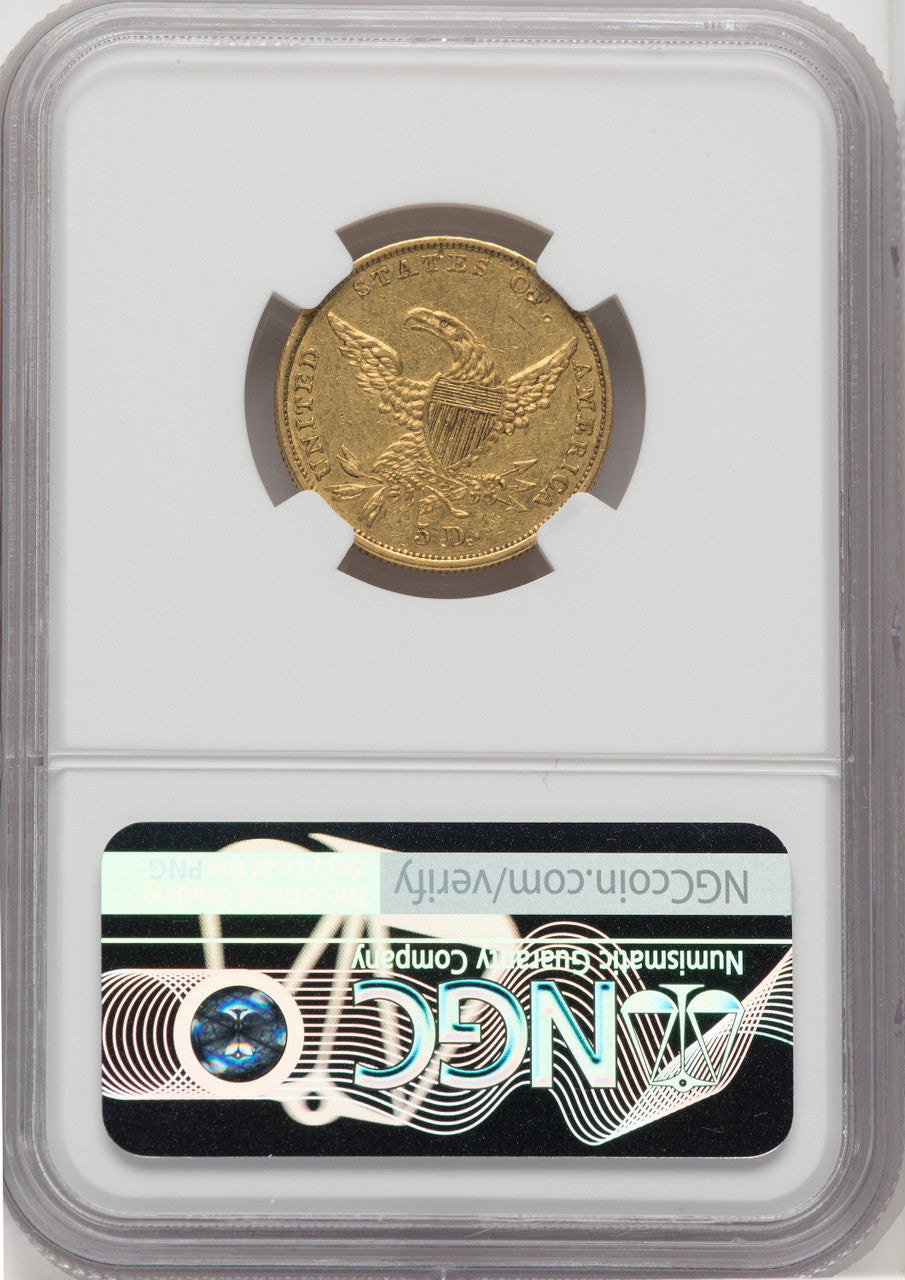 1834 $5 HM-9 Classic Half Eagle NGC AU58 (768136032)