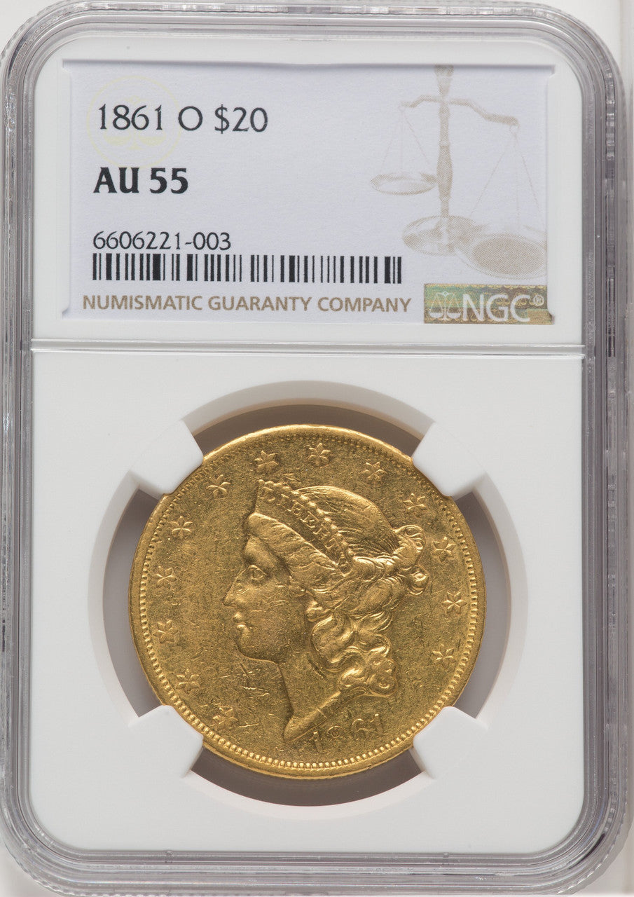 1861-O $20 Liberty Double Eagle NGC AU55 (767552009)