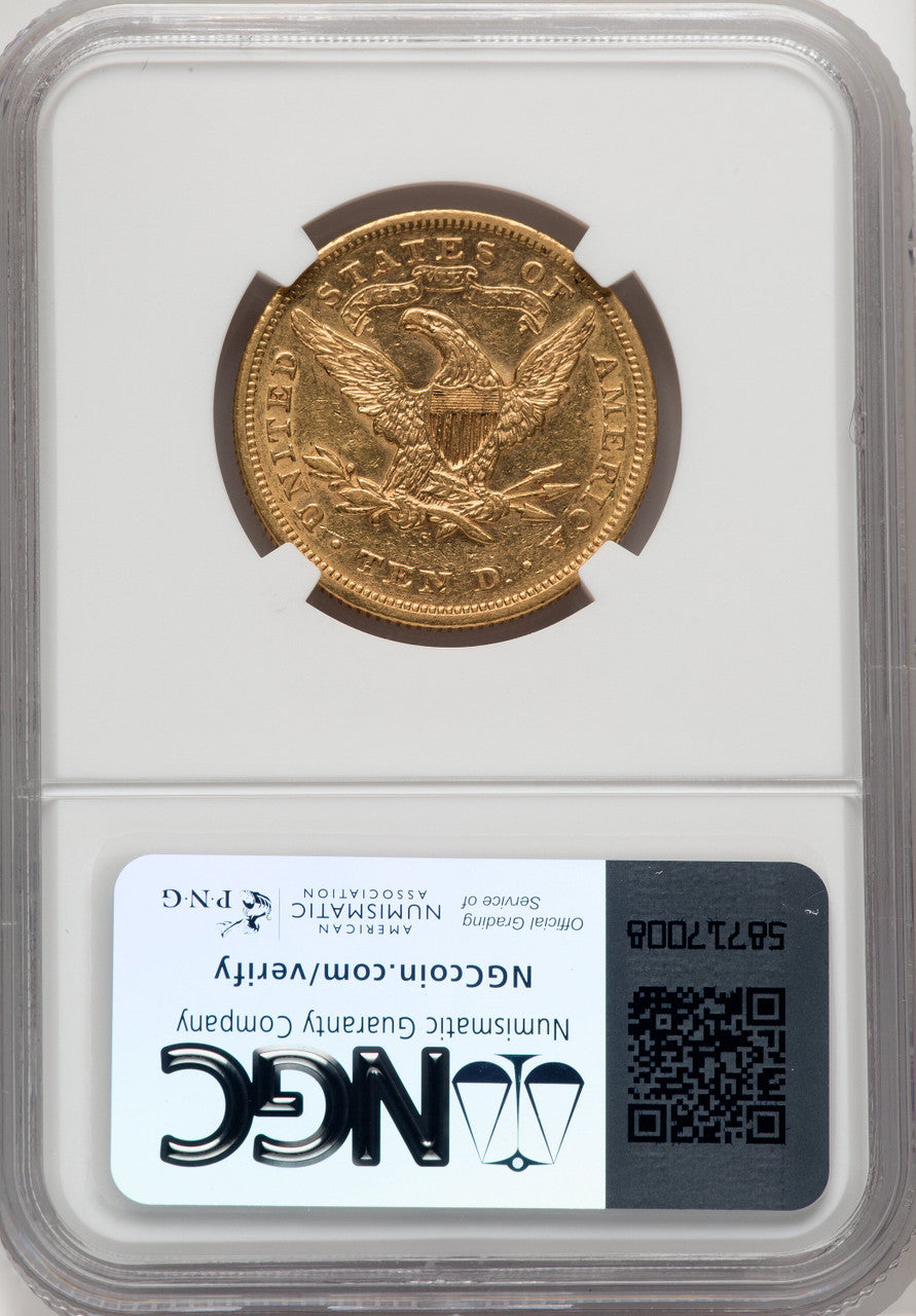1873-S $10 Liberty Eagle NGC AU58