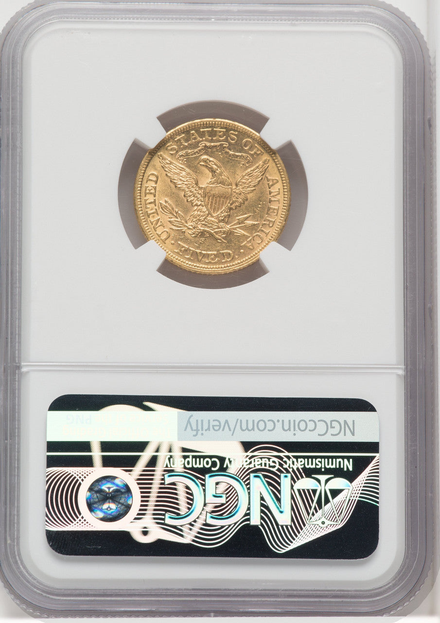 1873-S $5 Liberty Half Eagle NGC MS61