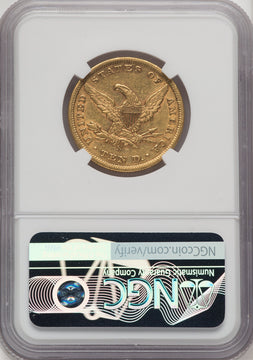 1866-S $10 NO MOTTO Liberty Eagle NGC AU55
