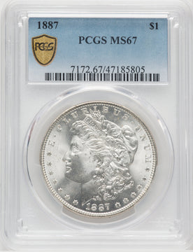 1887 $1 Morgan Dollar PCGS MS67