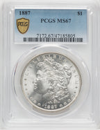 1887 $1 Morgan Dollar PCGS MS67