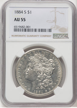 1884-S $1 Morgan Dollar NGC AU55 (768796015)