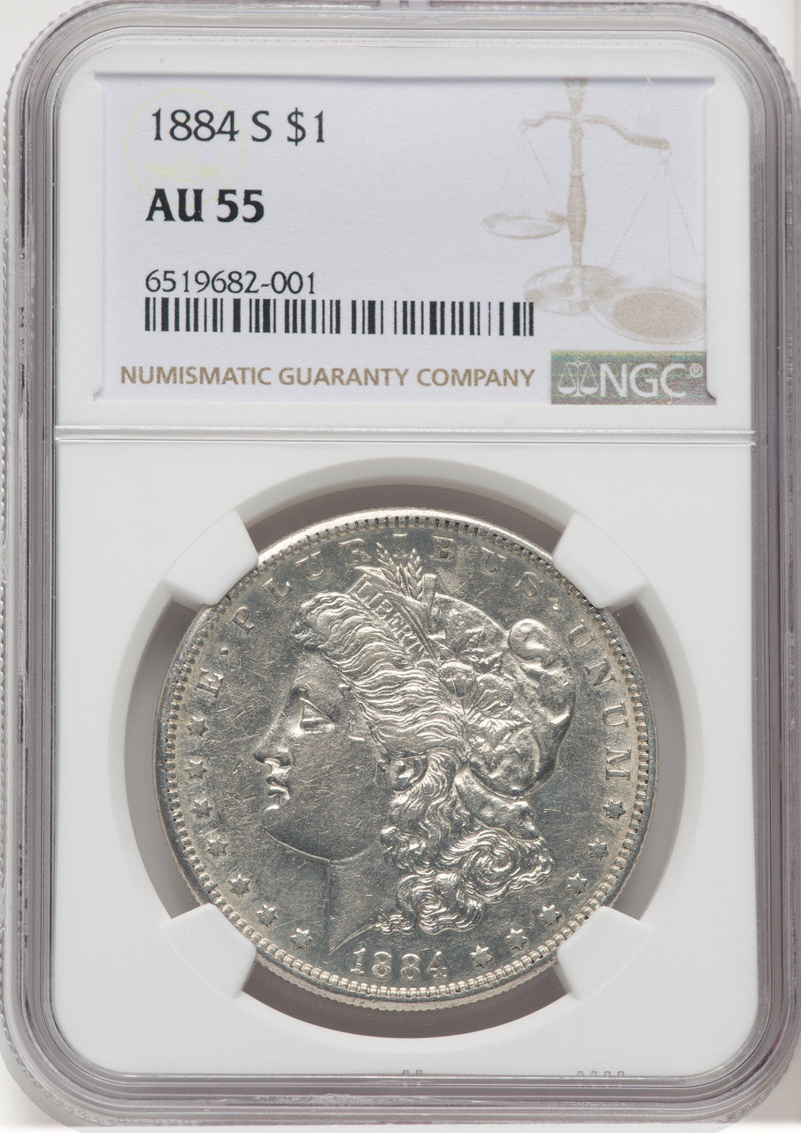 1884-S $1 Morgan Dollar NGC AU55 (768796015)