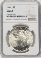 1923 $1 Peace Dollar NGC MS67 (768682008)