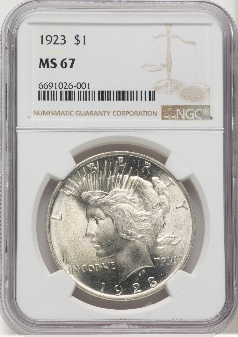 1923 $1 Peace Dollar NGC MS67 (768682008)