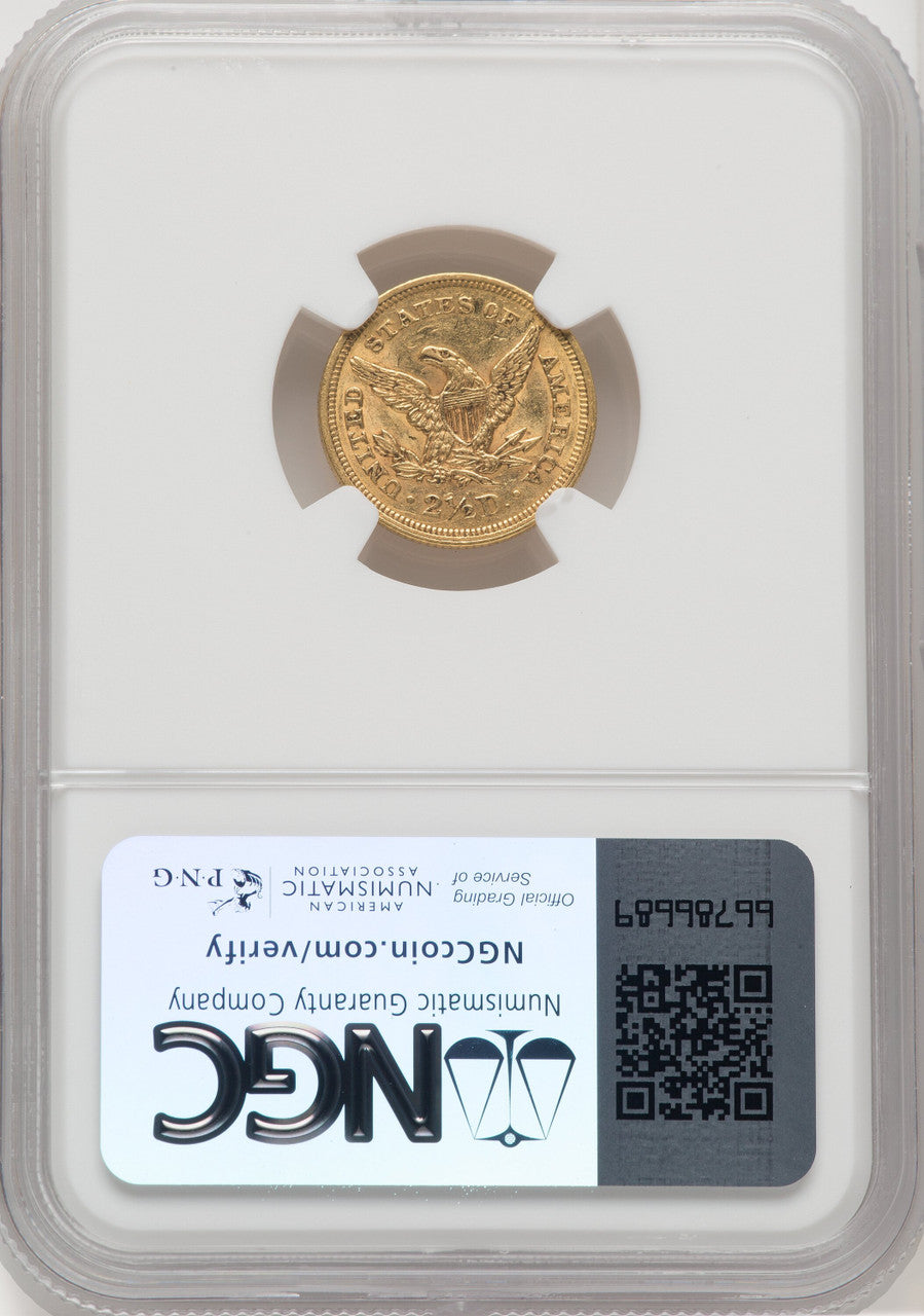 1855 $2.50 Liberty Quarter Eagle NGC AU58 (767708007)