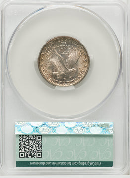 1927 25C Standing Liberty Quarter CACG MS66