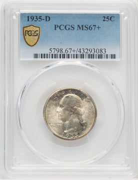 1935-D 25C Washington Quarter PCGS MS67+