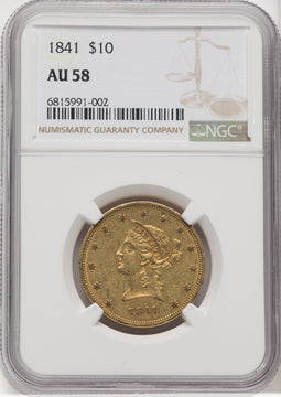 1841 $10 Liberty Eagle NGC AU58 (768671062)