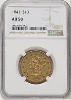 1841 $10 Liberty Eagle NGC AU58 (768671062)