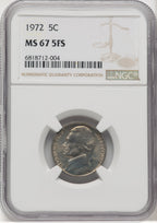 1972 5C FS Jefferson Nickel NGC MS67