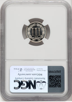1882 3CN PRCA Proof Three Cent Nickel NGC PR67+