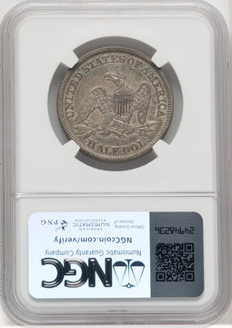 1845 50C Seated Half Dollar NGC AU53