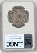 1845 50C Seated Half Dollar NGC AU53