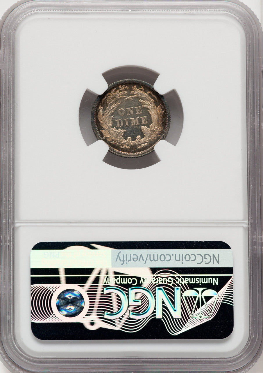 1891 10C CA CAC Proof Seated Dime NGC PR66+