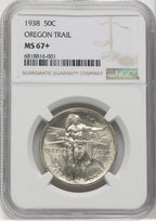 1938 50C Oregon Commemorative Silver NGC MS67+ (768671069)