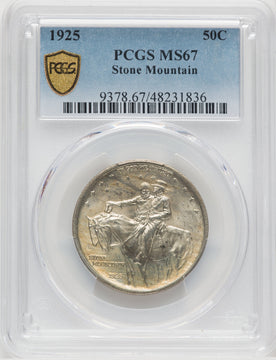 1925 50C Stone Mountain Commemorative Silver PCGS MS67 (768671075)