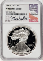 2004-W S$1 Silver Eagle Mike Castle NGC PF70 (743193081)