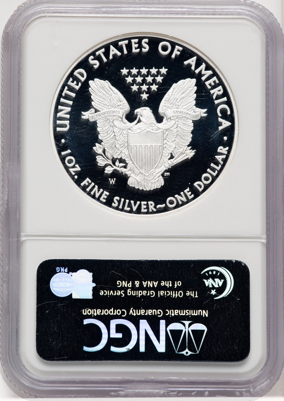 2008-W S$1 Silver Eagle NGC PF70