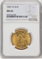 1901-O $10 Liberty Eagle NGC MS62