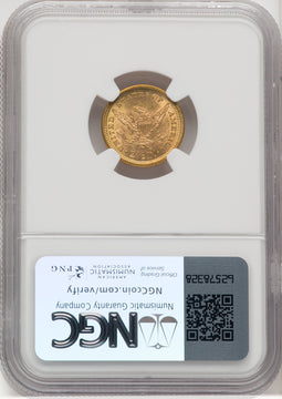 1861 $2.50 New Reverse Type 2 Liberty Quarter Eagle NGC MS63